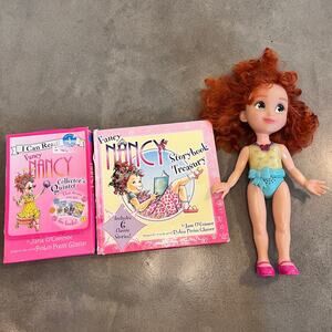 Disney Fancy Nancy Light up talking doll 10 story books collection bundle toys